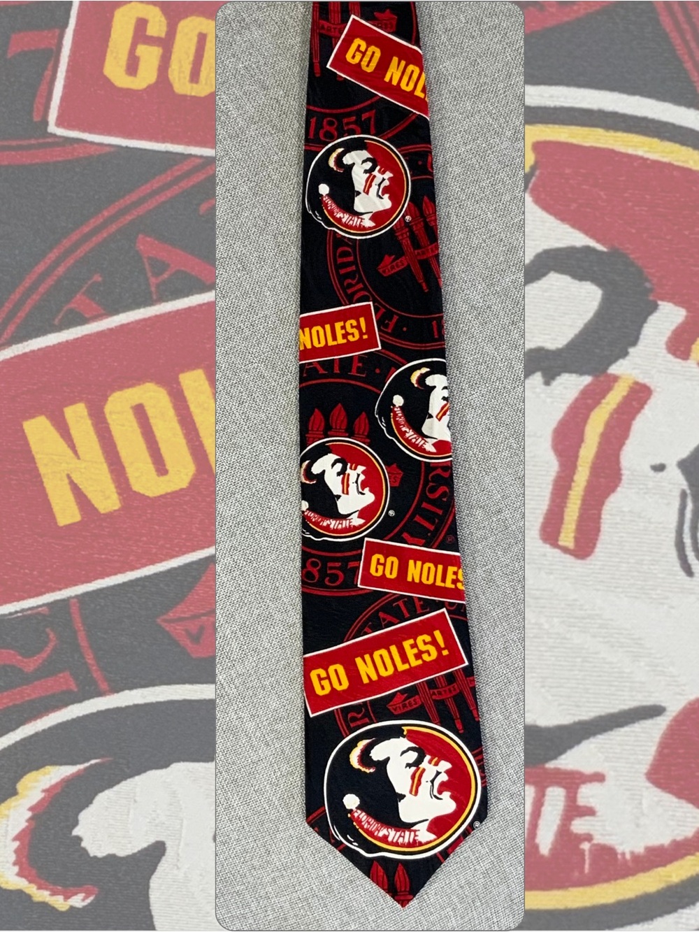 Ralph Marlin FSU Florida State Seminoles Silk Tie Vintage 1994 Go Noles USA